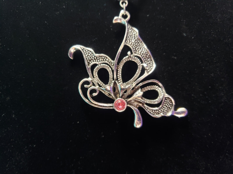 Angled Butterfly in Silver